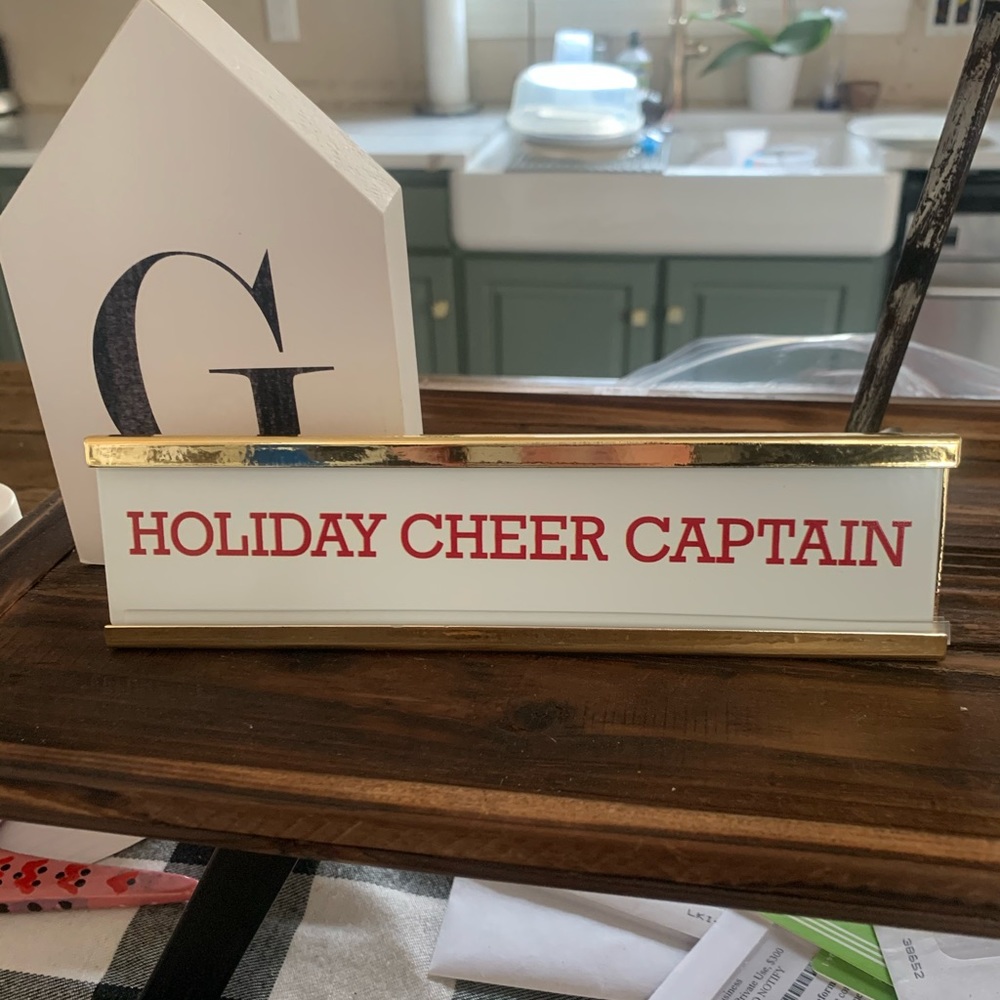 3/$15 🎄⭐️❤️Reversible Desk Sign🎄⭐️❤️ - Picture 2 of 2